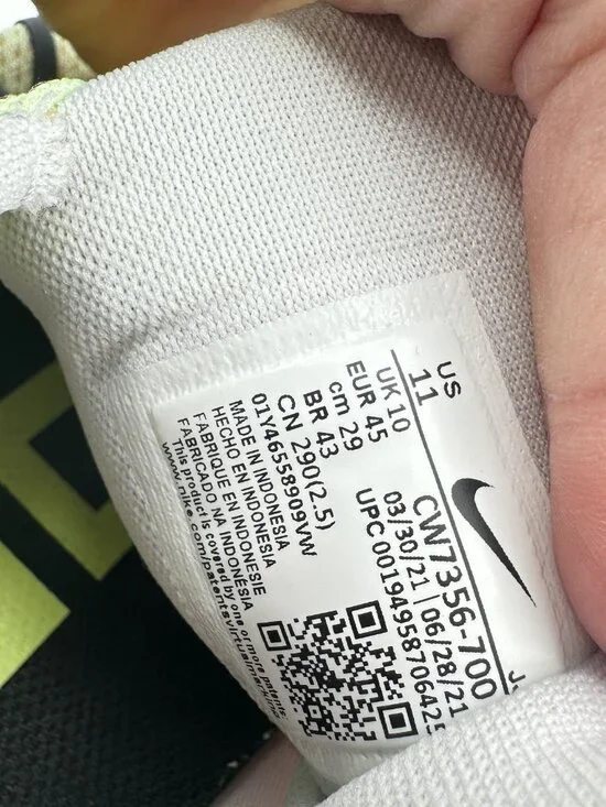 Nike Air Zoom Pegasus 38 Men Size 11 CW7356-700 White Barely Volt Running Shoes - Picture 4 of 11